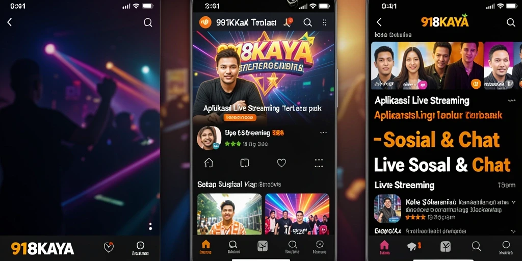 Tampilan antarmuka Live Streaming yang menarik dari 918KAYA.