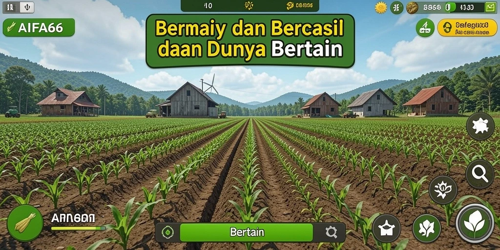 Tampilan antarmuka AIFA66 yang menarik untuk para pecinta bertani.