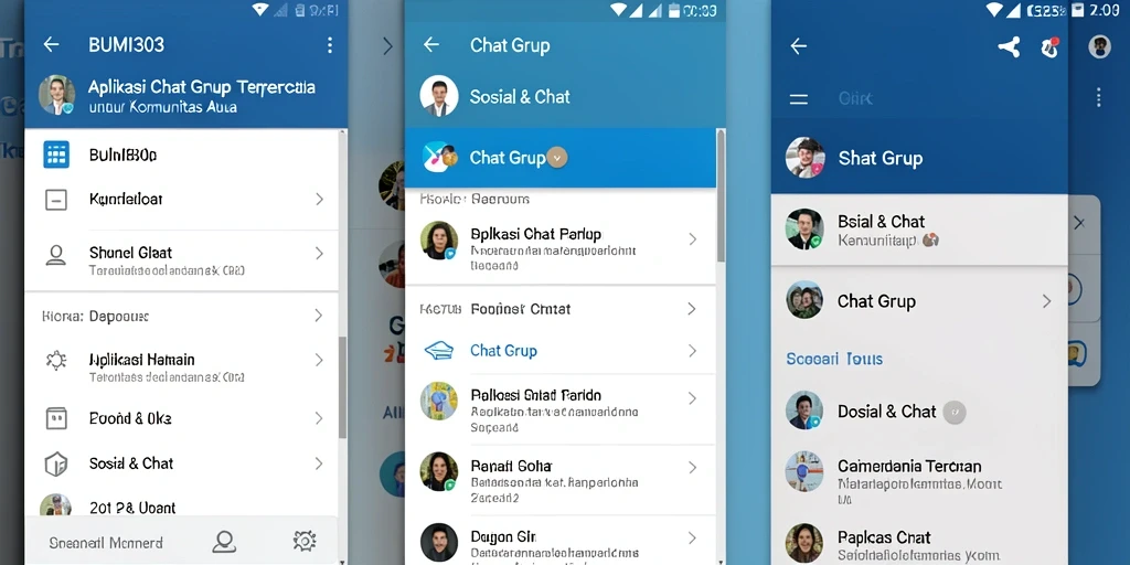 Antarmuka BUMI303 yang ramah pengguna untuk Chat Grup