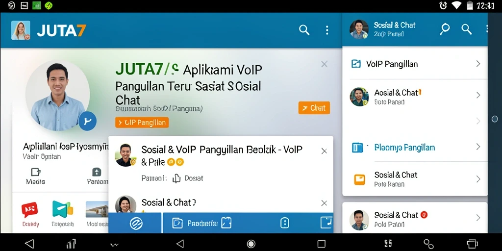 Antarmuka JUTA7 yang bersih untuk VoIP Panggilan.