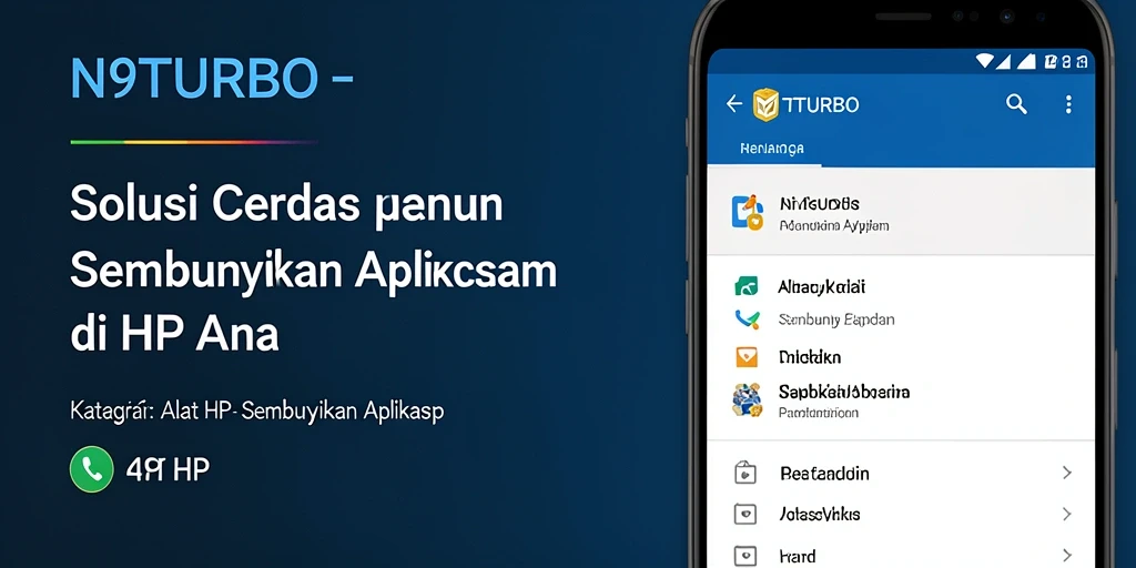 Tampilan antarmuka N9TURBO yang sederhana untuk menyembunyikan aplikasi.