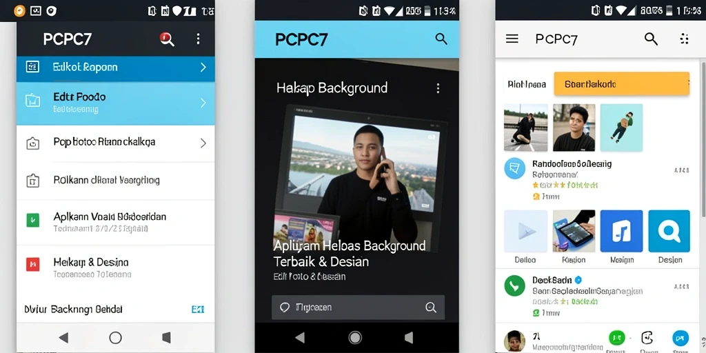 Antarmuka aplikasi PCPC7 yang sederhana untuk penghapusan background.