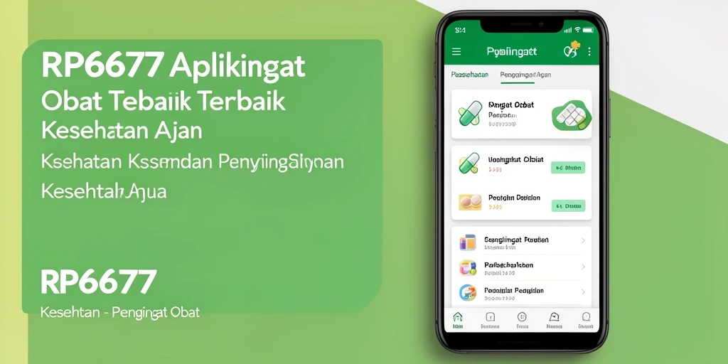 Tampilan antarmuka aplikasi Pengingat Obat RP6677 yang mudah digunakan.