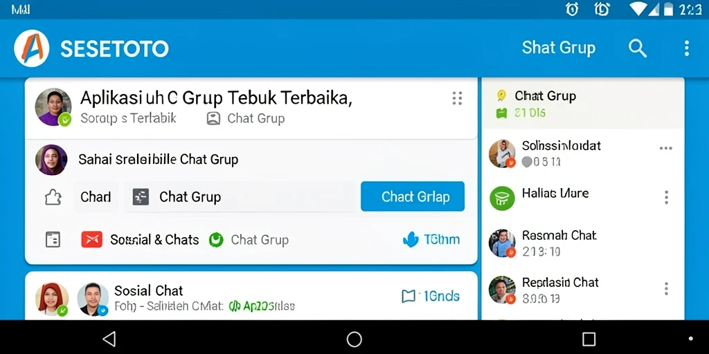 Antarmuka SESETOTO yang intuitif dan interaktif untuk chat grup.