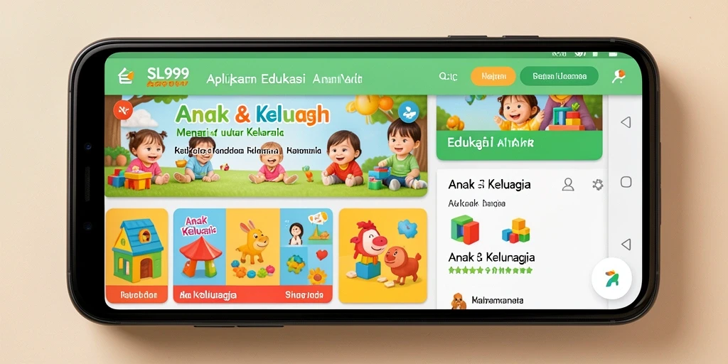 Antarmuka SL999 yang menarik dan interaktif untuk belajar anak.