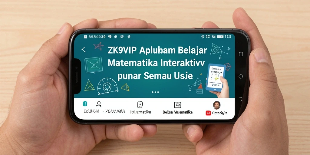 Antarmuka aplikasi ZK9VIP dengan berbagai fitur belajar matematika.