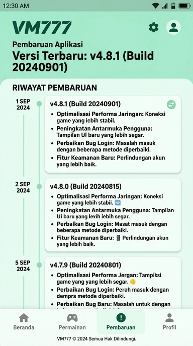 Riwayat Versi vm777: Temukan Pembaruan Terkini